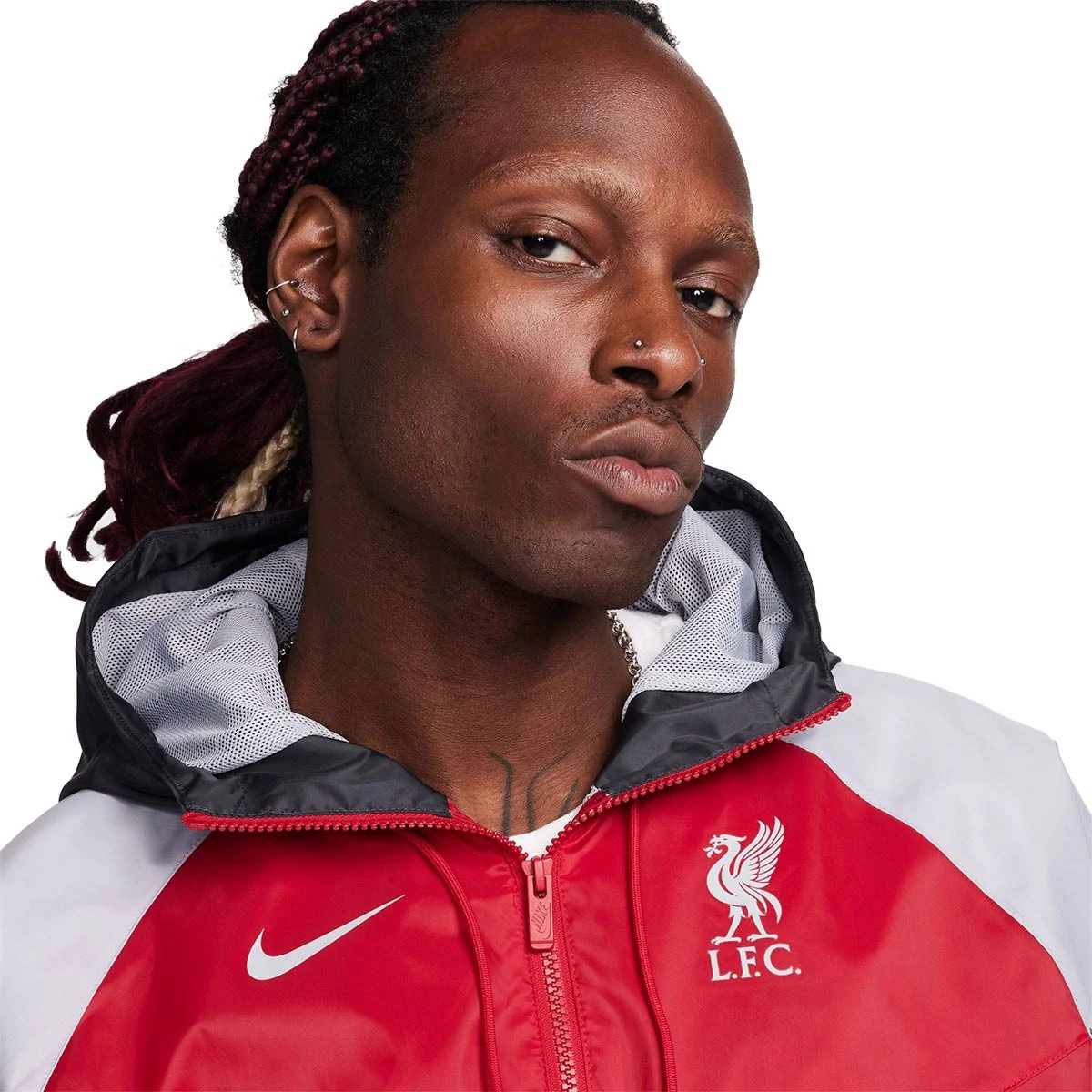 Jacket Nike Liverpool FC Fanswear 2023 2024 Gym Red Anthracite Wolf Grey Futbol Emotion