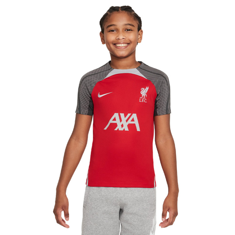 Jersey Nike Kids Liverpool FC Training 2023 2024 Gym Red Anthracite Wolf Grey Futbol Emotion