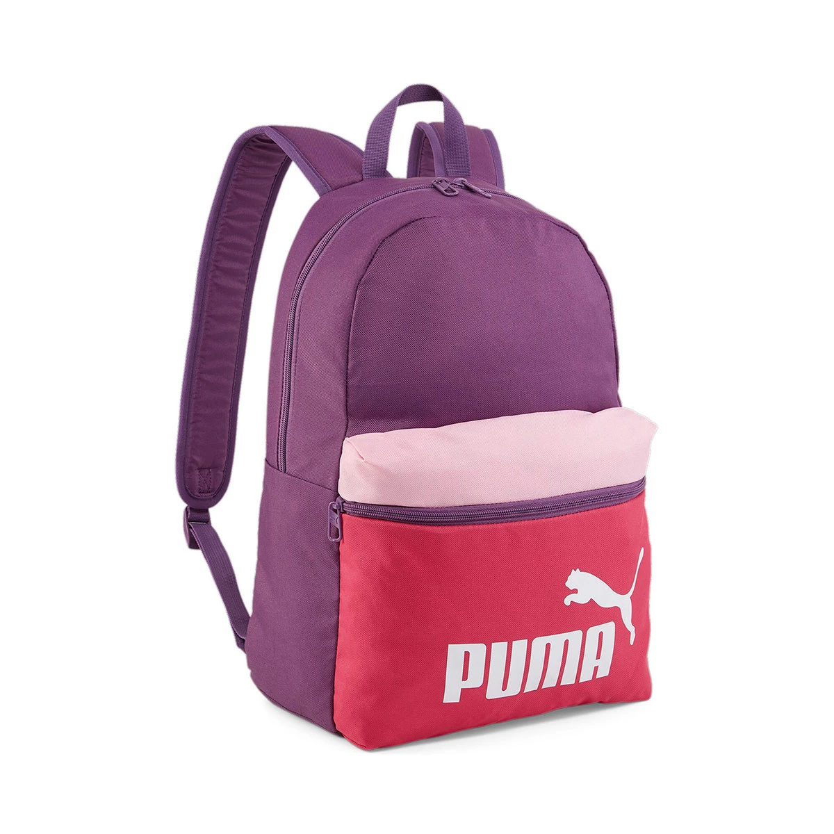 Backpack Puma Phase Colorblock Grey Heather Deep Jungle Luminous Green Summi Futbol Emotion
