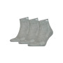 Cushioned Quarter (3 Pares)-Middle Grey Melange