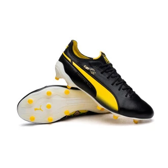 Bota King Ultimate Pelé Edition FG/AG Black-White-Pelé Yellow-Gold-Frosted Ivory