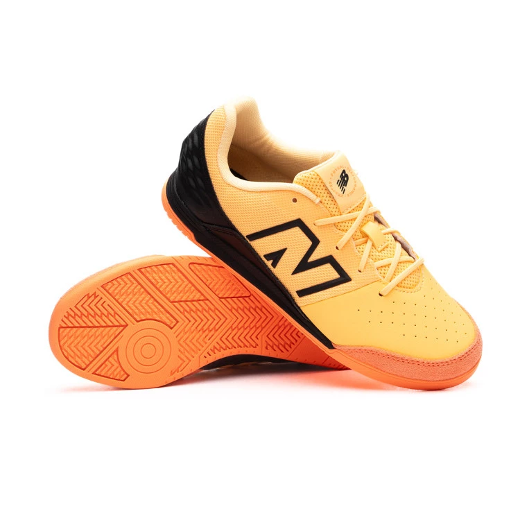 Chaussure de futsal New Balance Enfants Audazo Command V6 IN White Peach Futbol Emotion