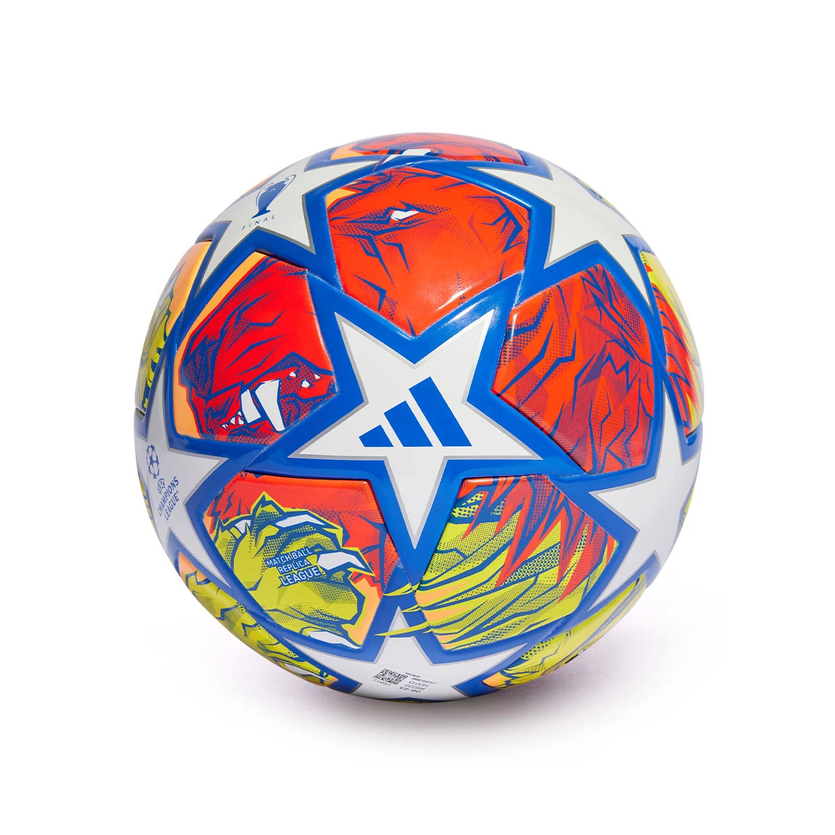 Pallone adidas League 350gr Champions League 2023 2024 Knockout White Glory Blue Flash Orange Futbol Emotion