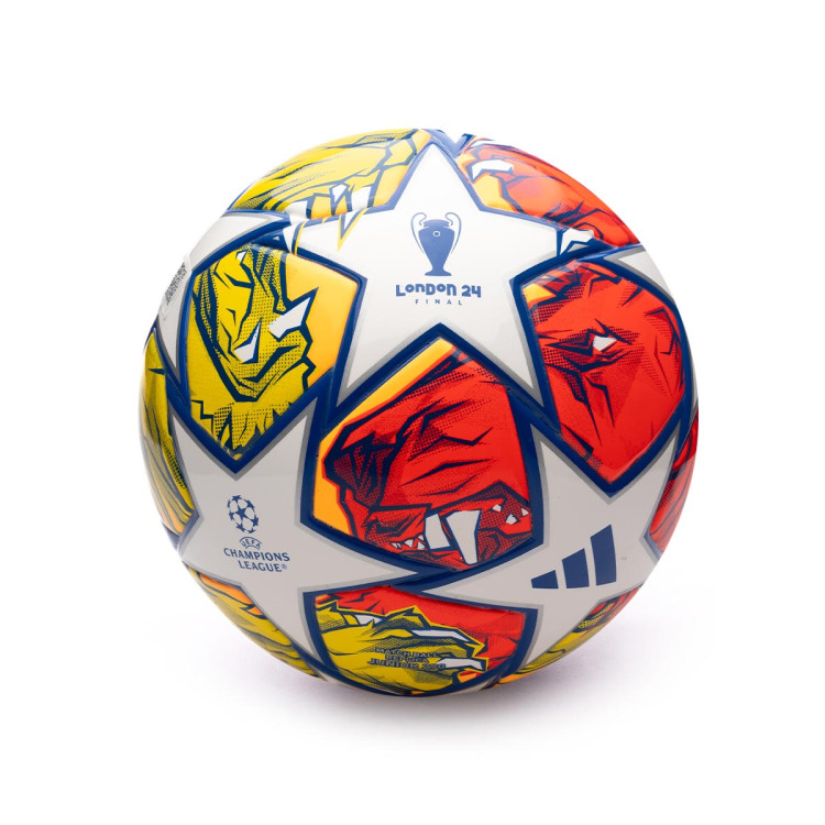 Balón adidas UEFA Champions League 2023-2024 White-Glory Blue-Flash Orange  - Fútbol Emotion