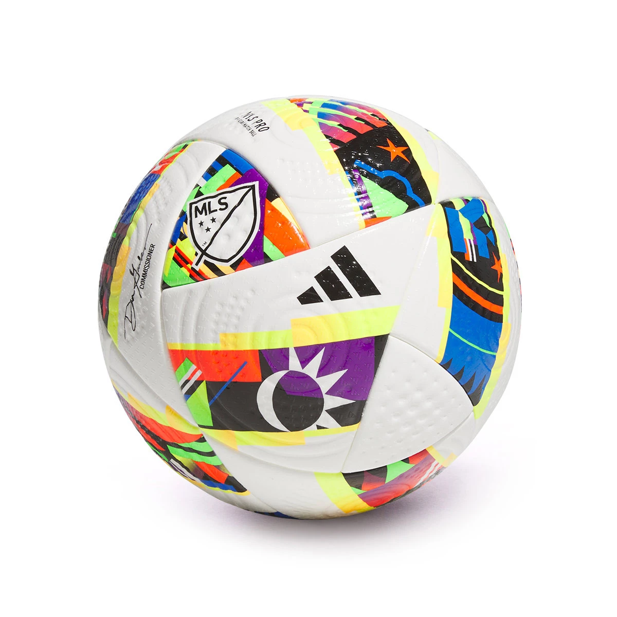 Ball adidas Official Major Soccer League 2024 White Black Solar Gold Futbol Emotion