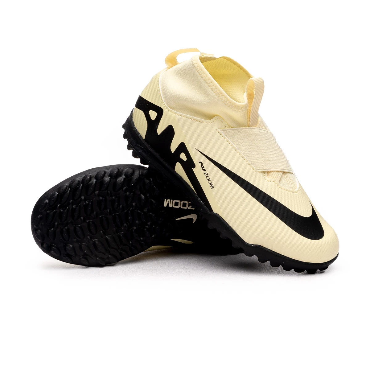 Bota de futbol Nike Air Zoom Mercurial Superfly 9 Academy Turf Nino Lemonade Black Futbol Emotion