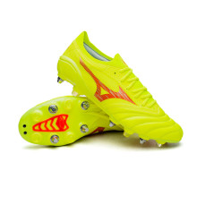 Morelia Neo IV Elite KL Soccer Cleat, Safety Yellow/Fiery Coral
