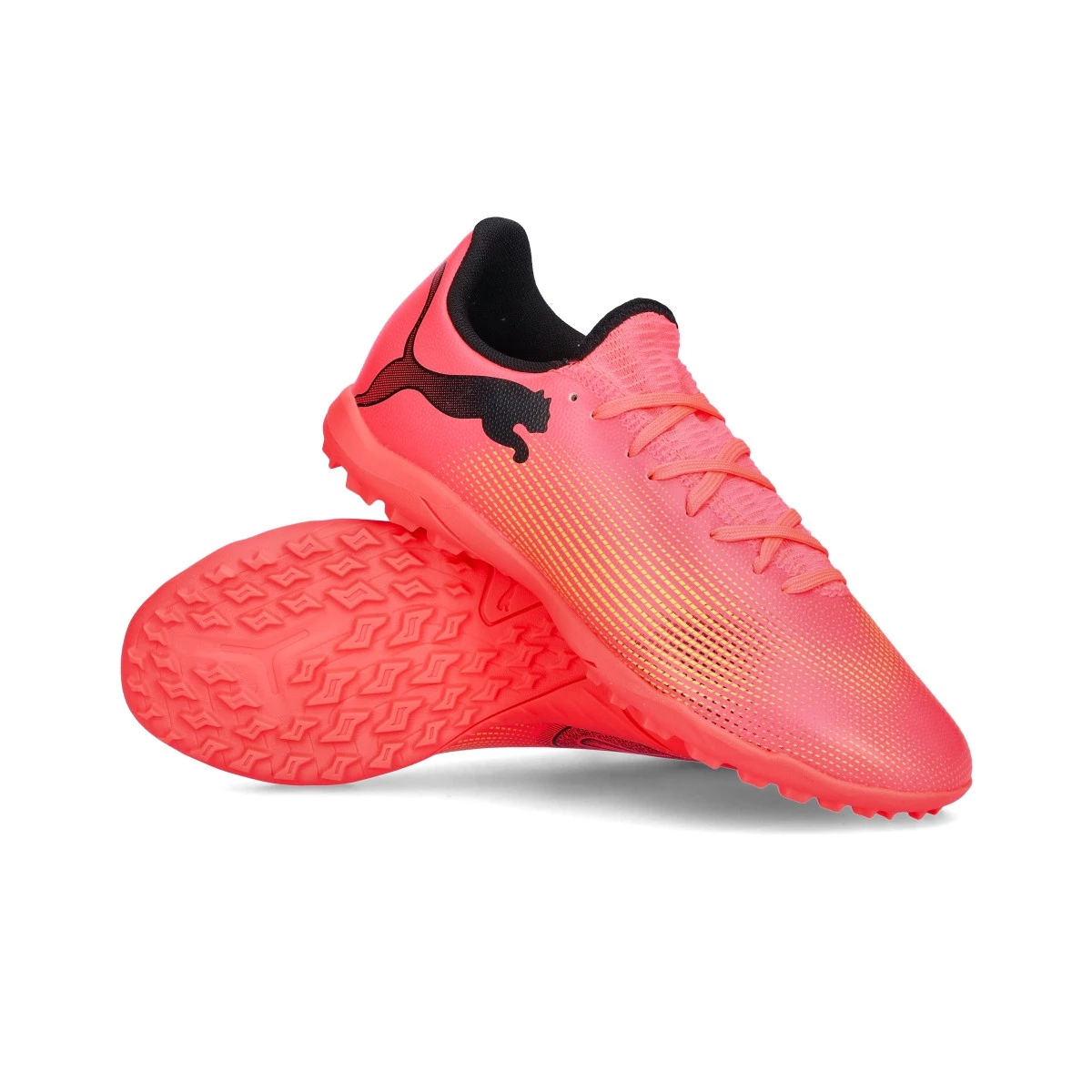 Football Boots Puma Future 7 Play Turf Sunset Glow Black Sun Stream Futbol Emotion