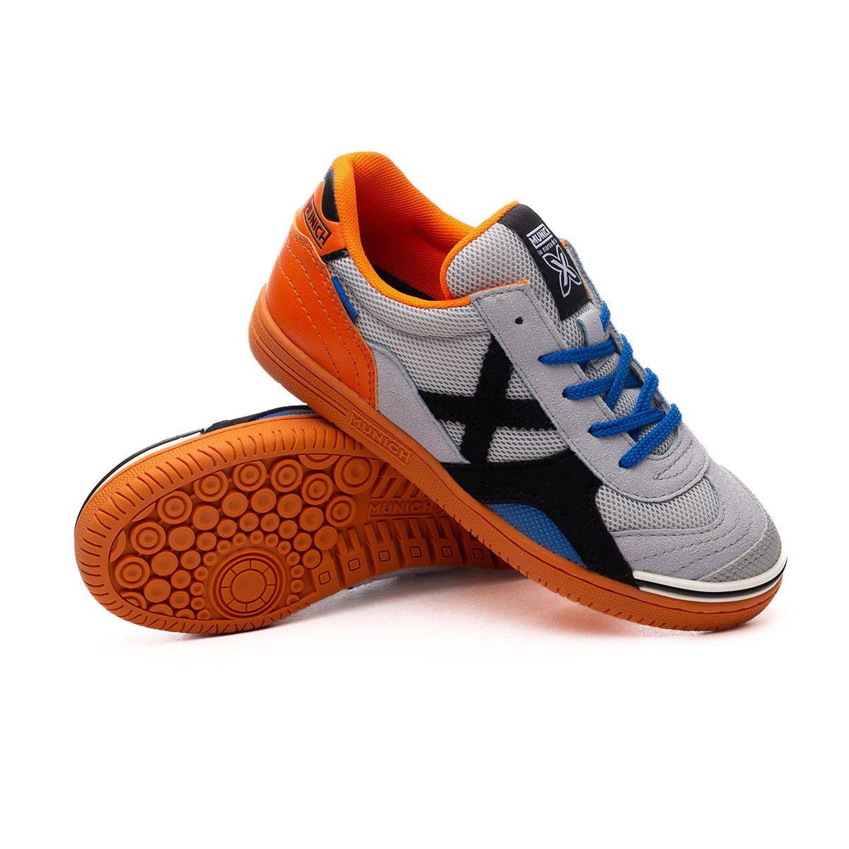 Scarpe Munich Gresca Bambino Grigio Futbol Emotion
