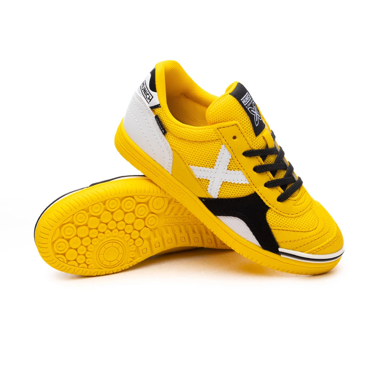 Zapatillas munich gresca kid 305 blanco amarillo de niño