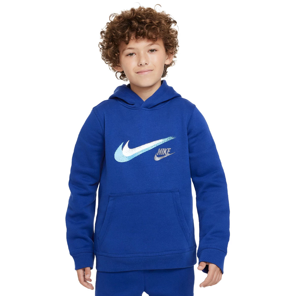 Sudadera Nike Sport Inspired Fleece Nino Core Black Core White Gum4 Futbol Emotion