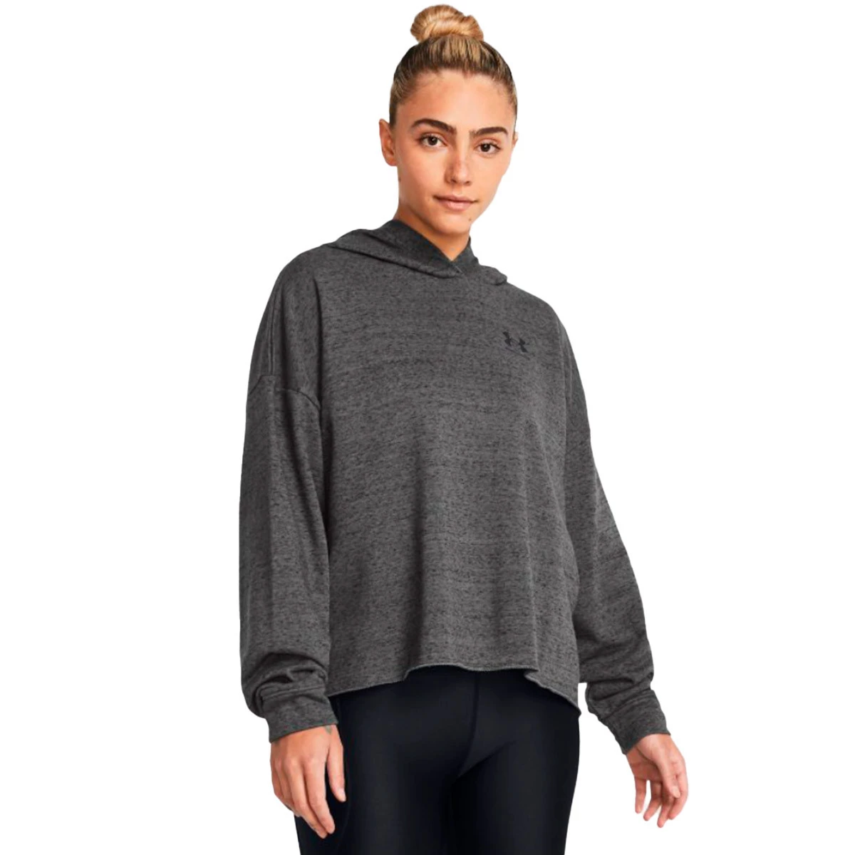 Sweatshirt Under Armour Rival Terry Mulher Castlerock Full Heather - Fútbol  Emotion