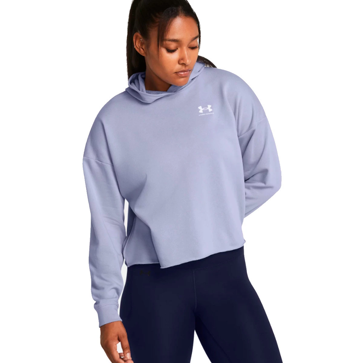 Sweatshirt Under Armour Women Rival Terry Baby blue Futbol Emotion