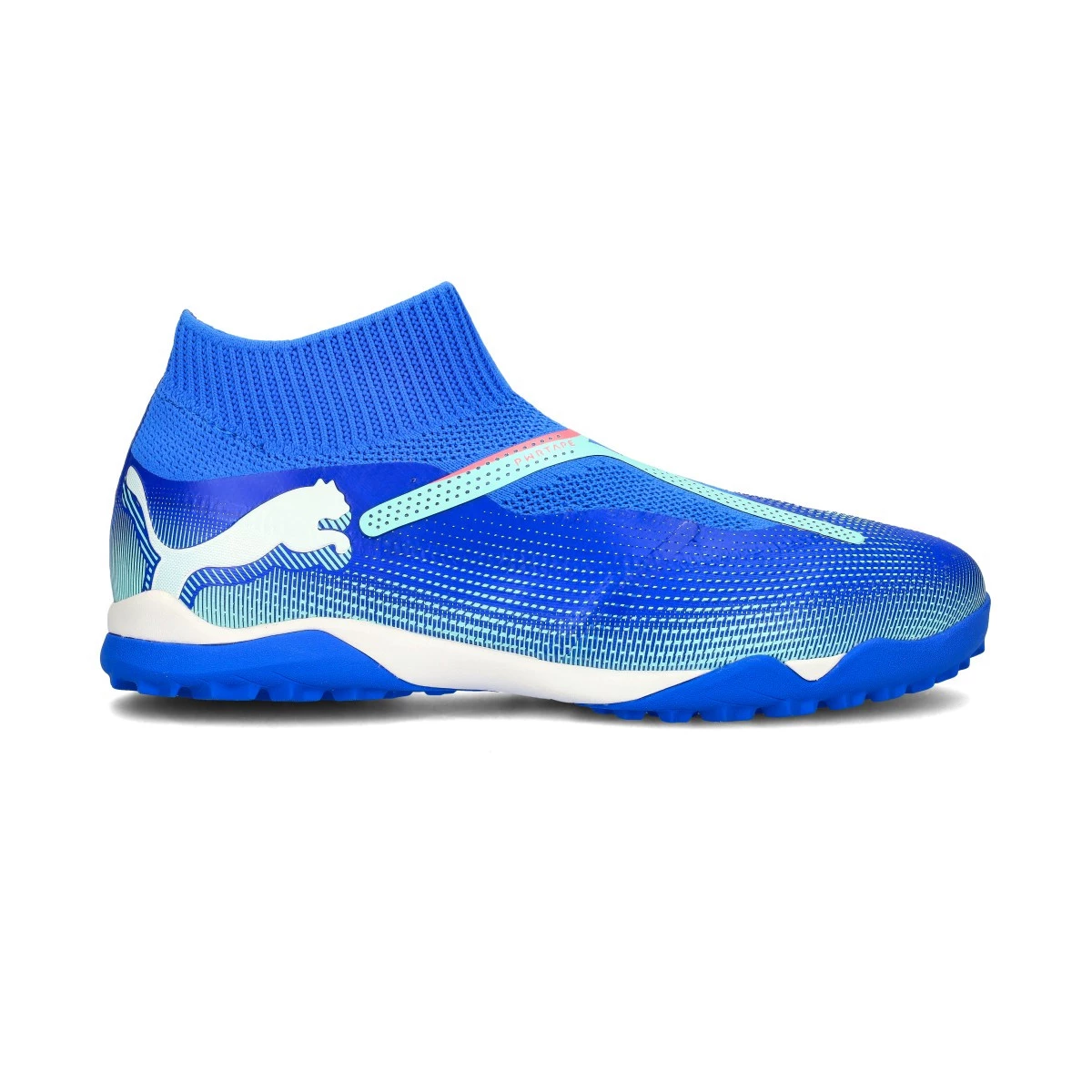 Football Boots Puma Future 7 Match LL Turf Bluemazing White Electric Peppermint Futbol Emotion