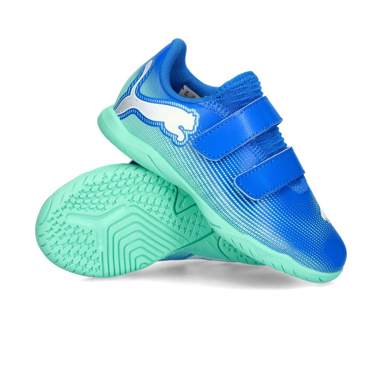 Zapatilla de Futbol sala Puma Future 7 Play IT Cinta Adhesiva Nino Hyperlink Blue Mint White Futbol Emotion