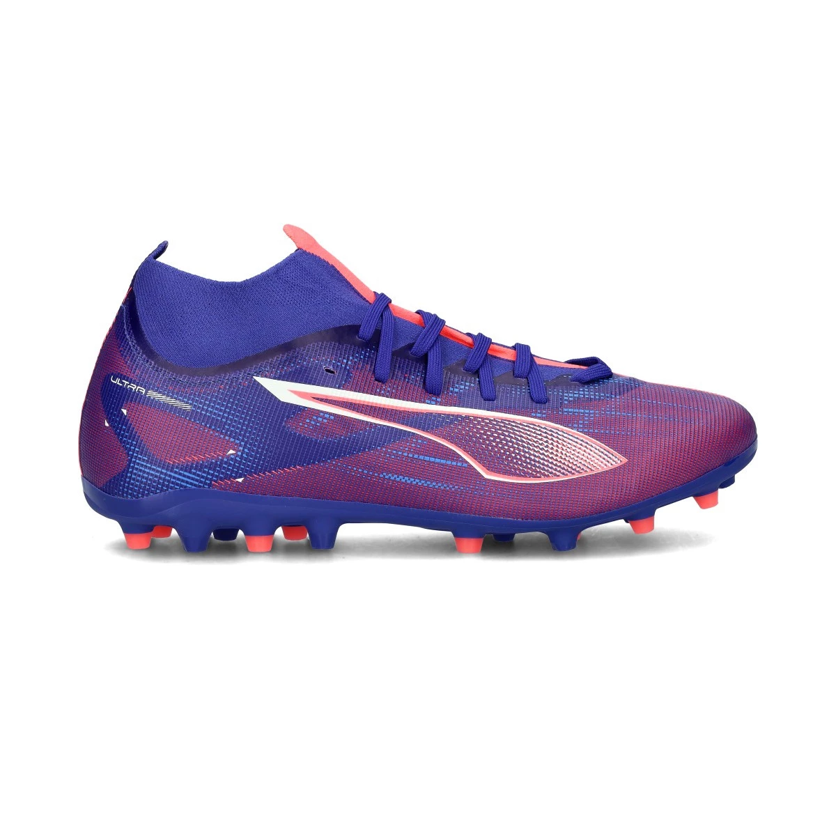 Football Boots Puma Ultra 5 Match MG Lapis Lazuli White Sunset Glow Futbol Emotion