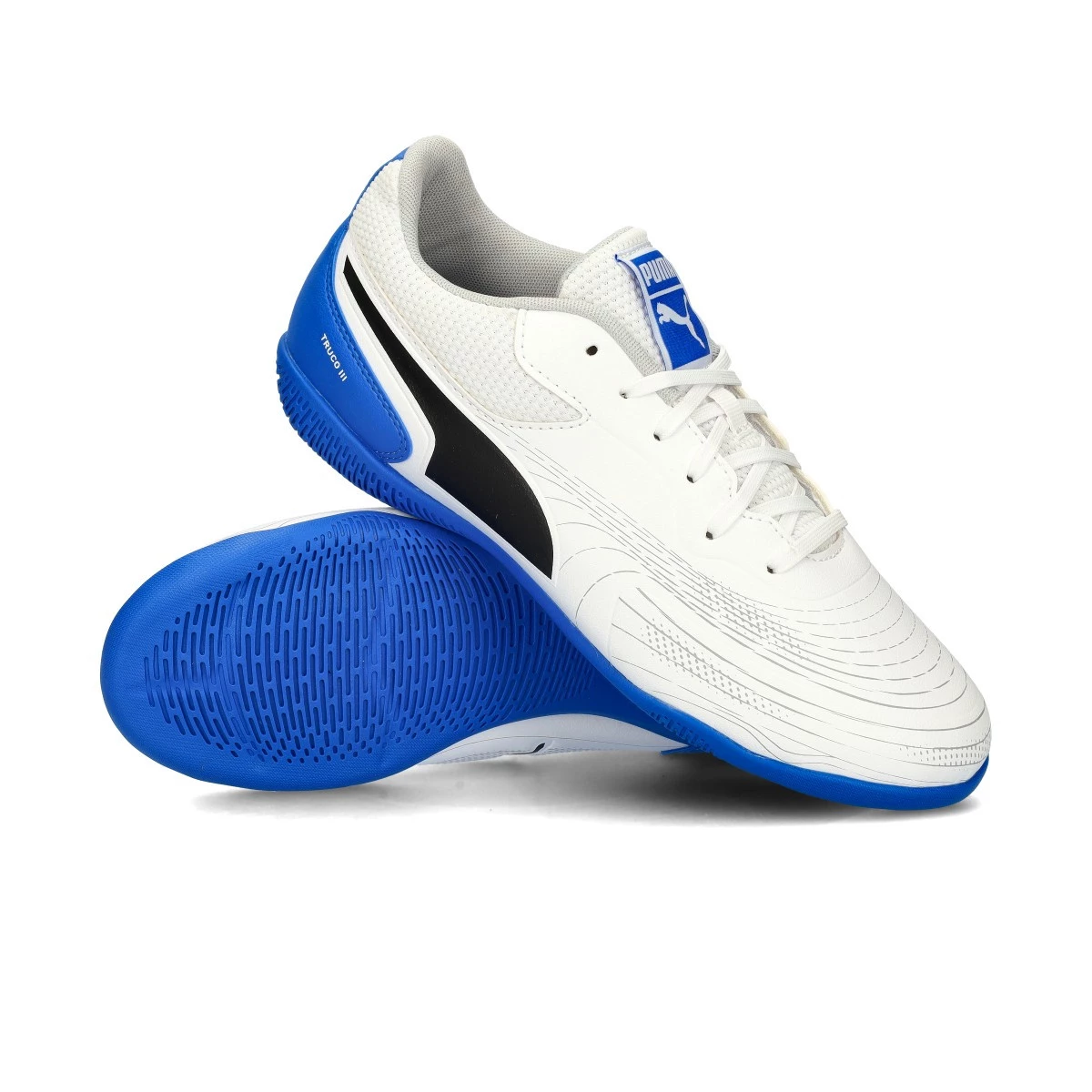 Indoor boots Puma Kids Truco III White Black Team Royal Futbol Emotion
