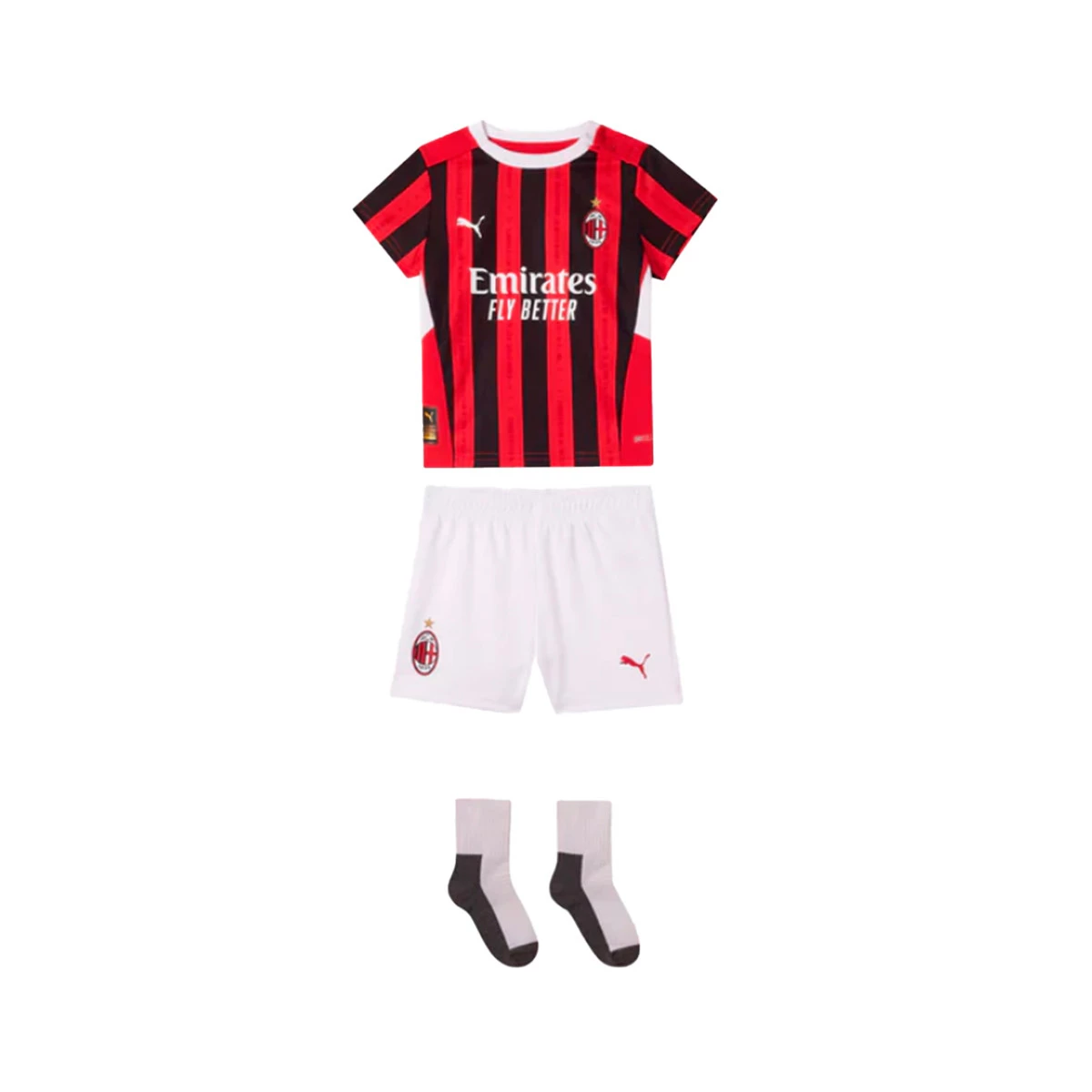 Kit Puma Infants AC Milan 2024 2025 Home For All Time Red Black Futbol Emotion