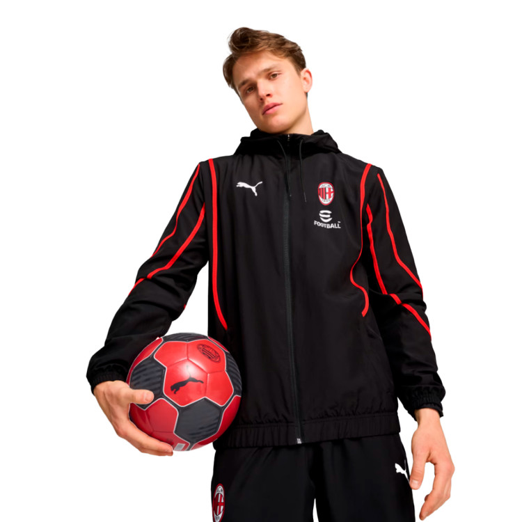 Jacket Puma AC Milan 2024-2025 Pre-Match Black-For All Time Red
