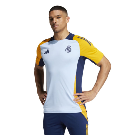 T-Shirt adidas Real Madrid 2024-2025 Training Glow Blue-Crew Orange-Team  Navy Blue