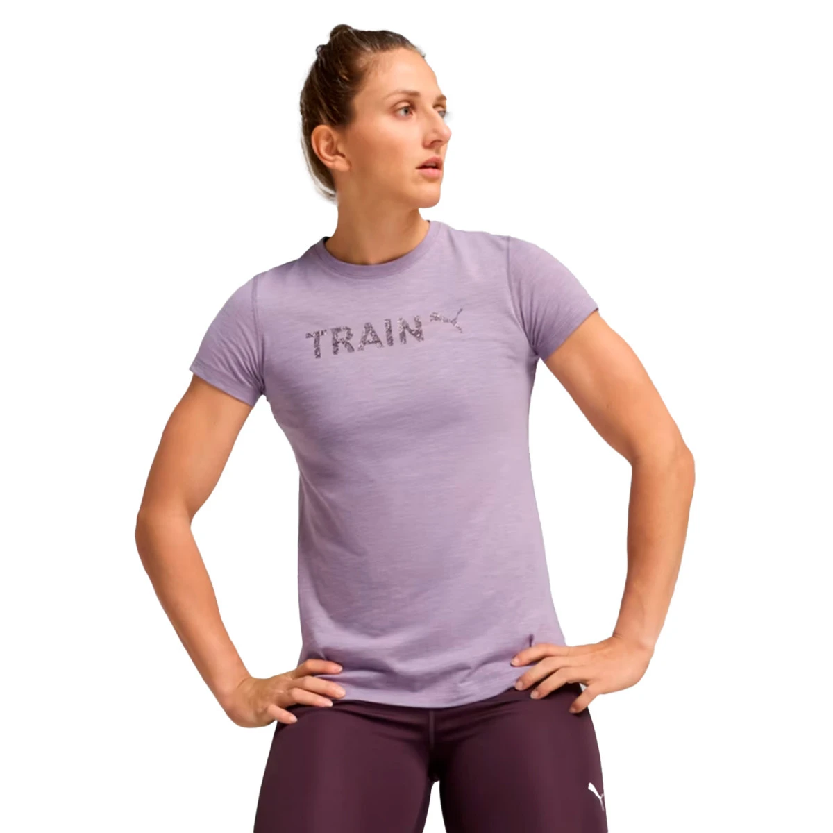 Jersey Puma Womens Graphic Tee Train Pale Plum Futbol Emotion