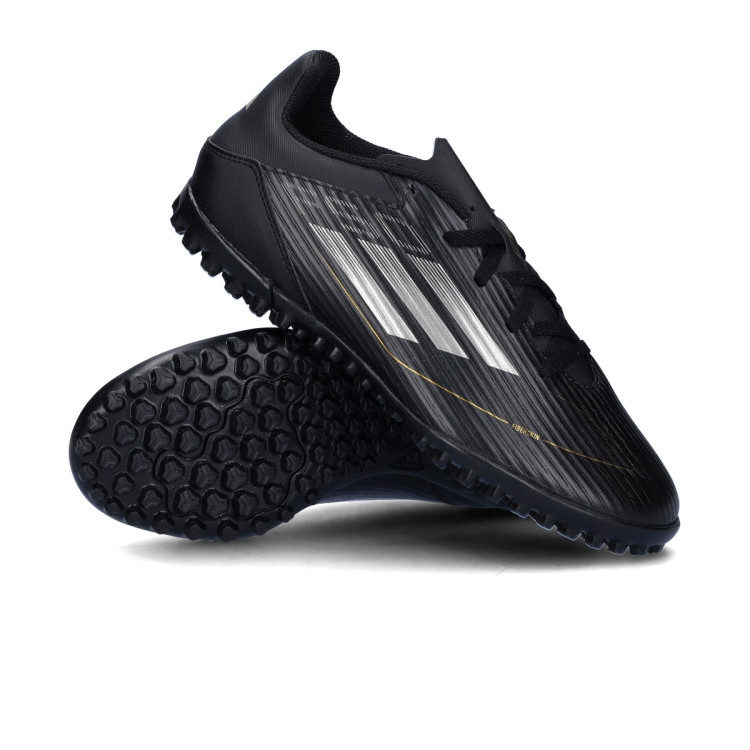 Football Boots adidas F50 Club Turf Core Black Iron Met Gold Met Futbol Emotion