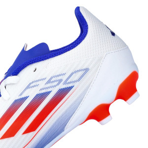 Football Boots adidas Kids F50 League MG White Solar Red Lucid Blue Futbol Emotion