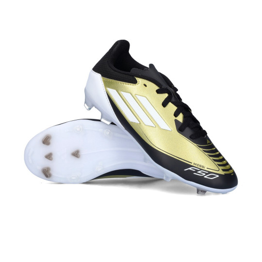 Football Boots adidas Kids F50 League FG/MG Messi Gold Met/Ftwr