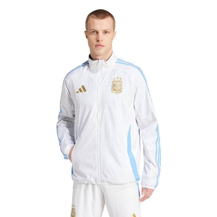 Jacket adidas Argentina Pre Match America Cup 2024 White Lucid Blue Futbol Emotion