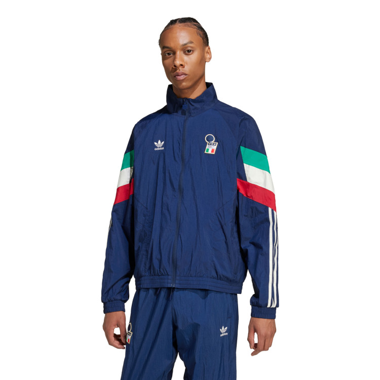Jacke adidas Italia Fanswear Eurocopa 2024 Nacht Indigo Futbol Emotion
