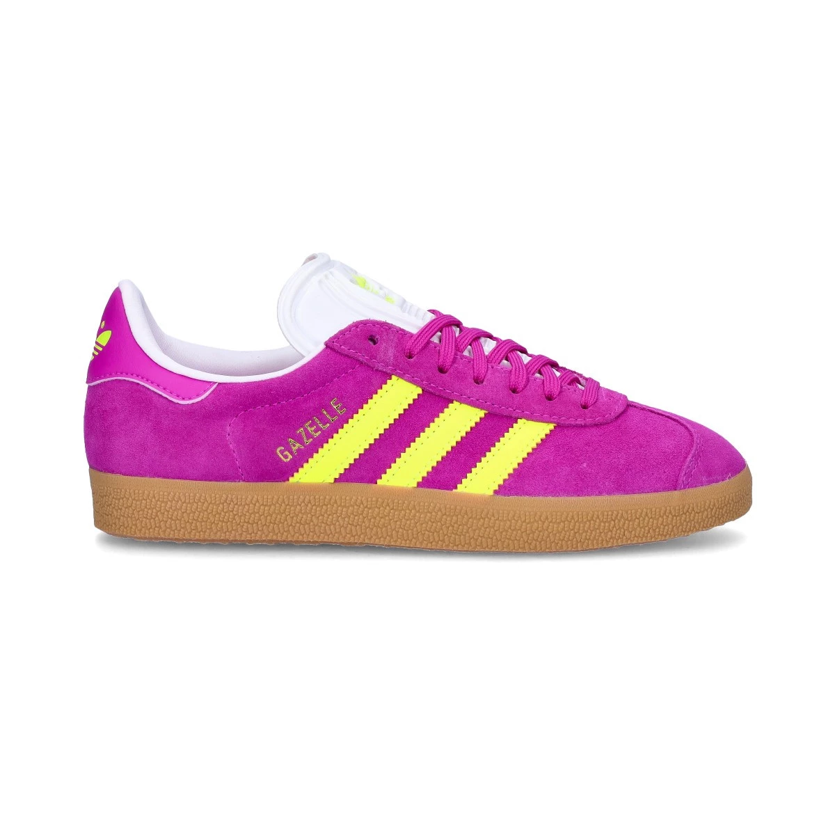 Trainers adidas Women Gazelle purple burst solar yellow off white Futbol Emotion