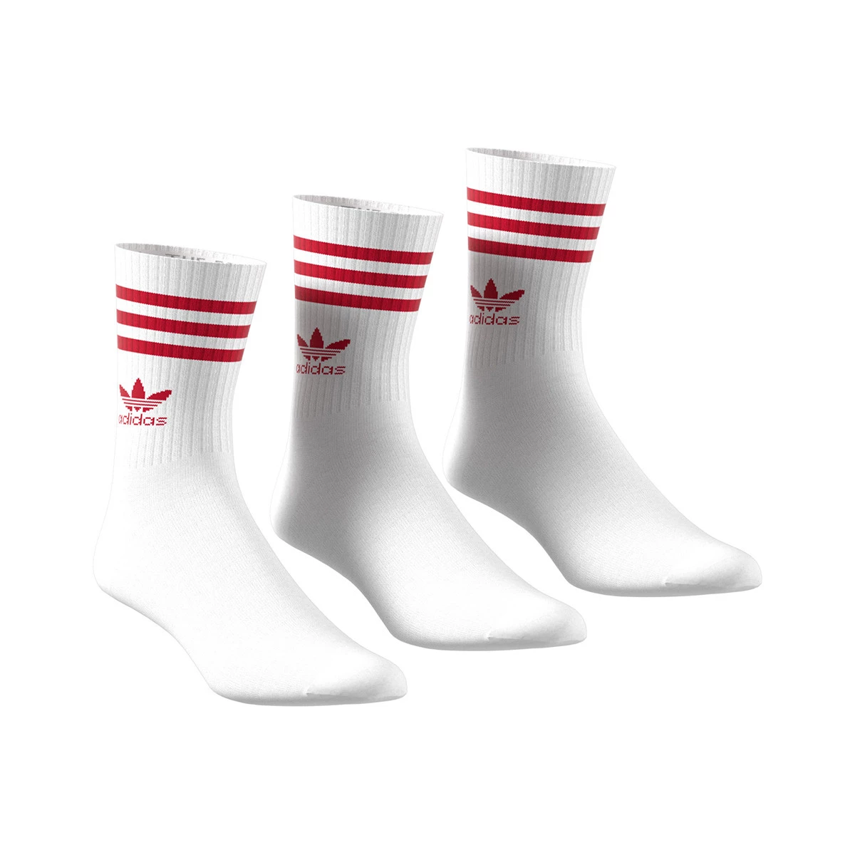 Calzini adidas Crew Sock White Better scarlet Solid grey Futbol Emotion