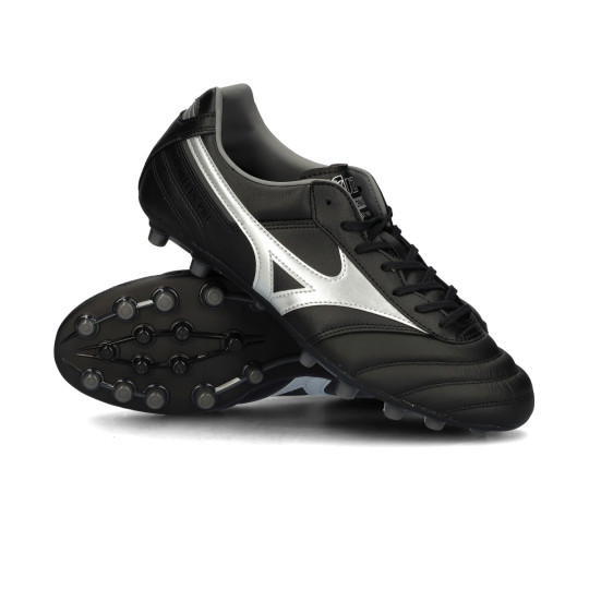 Football Boots Mizuno Morelia II Pro AG Black Galaxy Silver Dark Shadow Futbol Emotion