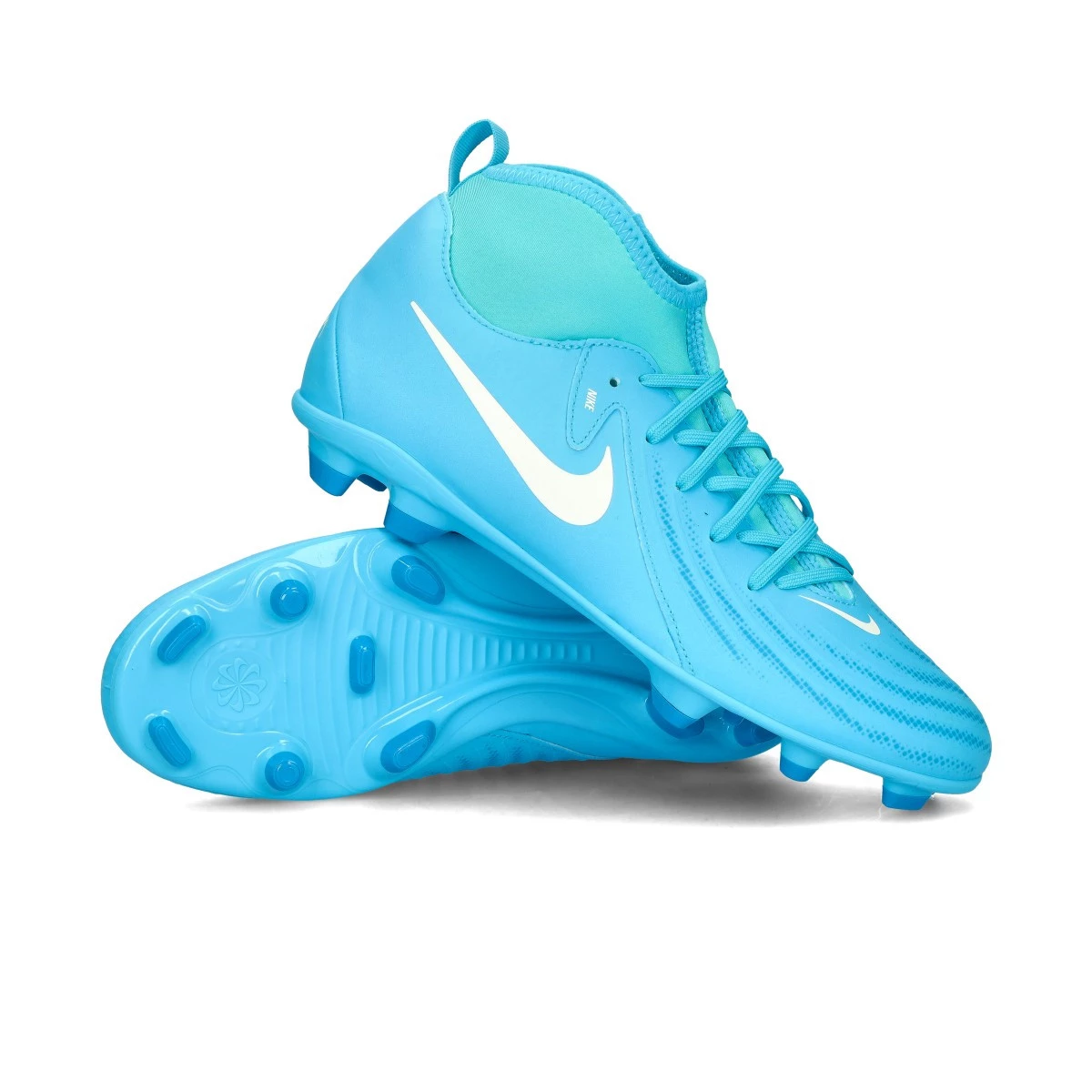 Football Boots Nike Phantom Luna II Club FG MG Blue Fury White Futbol Emotion