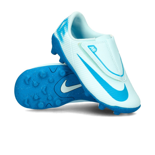 Football Boots Nike Kids Mercurial Vapor 16 Club MG Adhesive Tape Glacier Blue Black Futbol Emotion