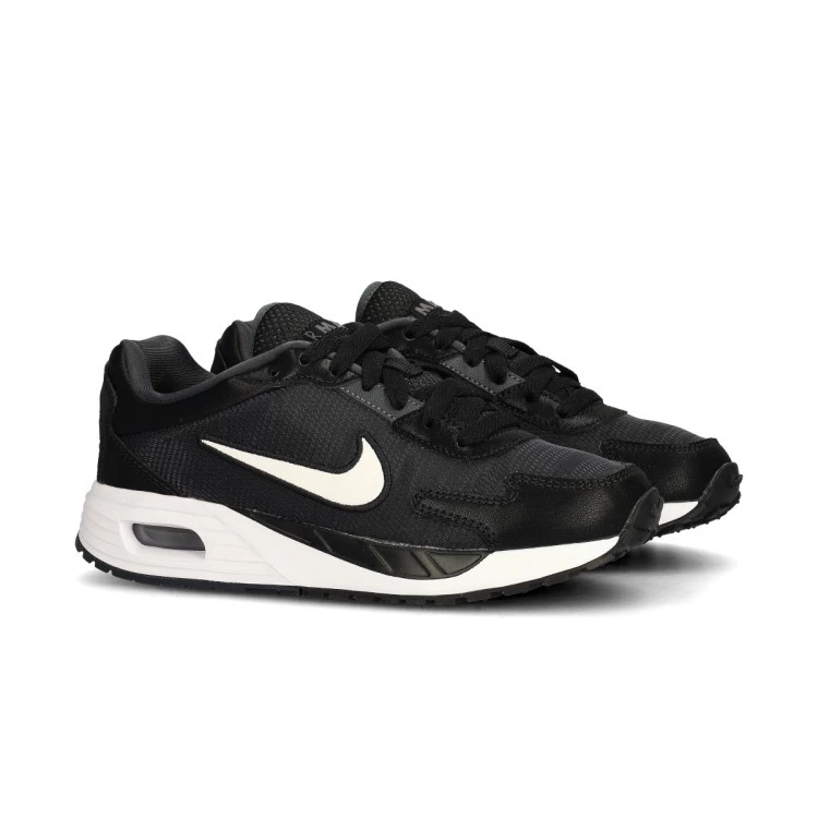 Nike junior air max 90 leather trainer black / anthracite / volt clearance