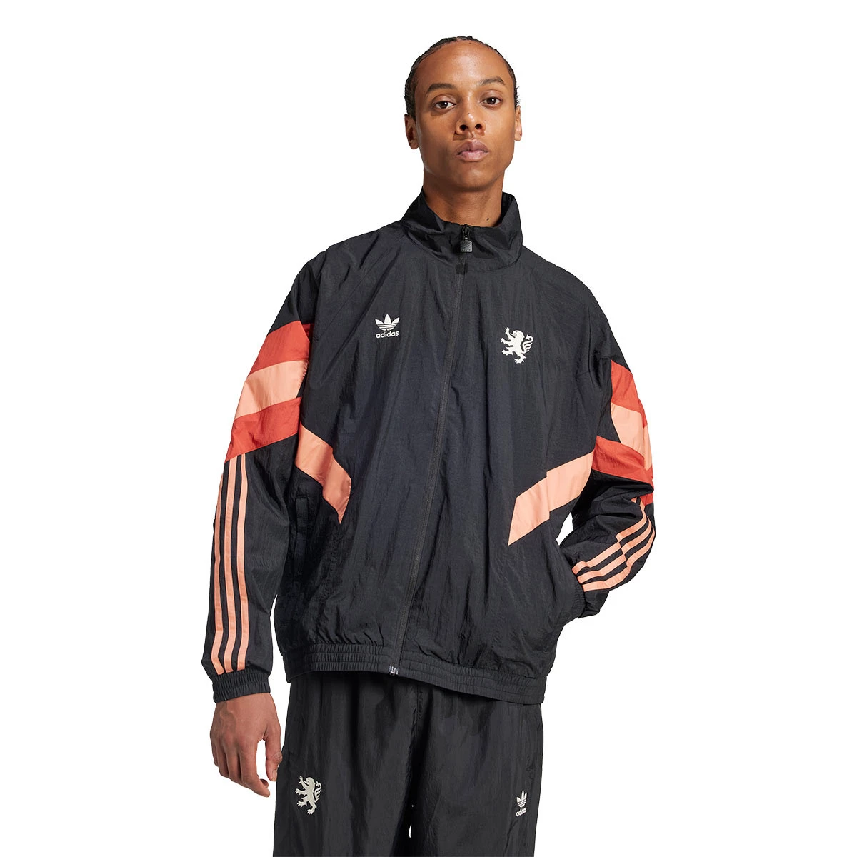Chamarra adidas Olympique Lyon Fanswear 2024 2025 Black Futbol Emotion