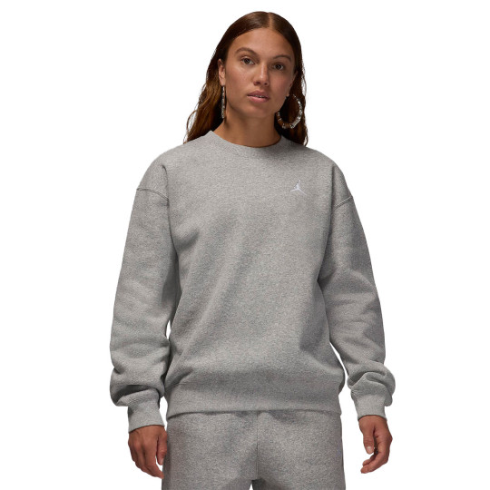 Sudadera Jordan Brooklyn Fleece Mujer Dk Grey Heather White Futbol Emotion