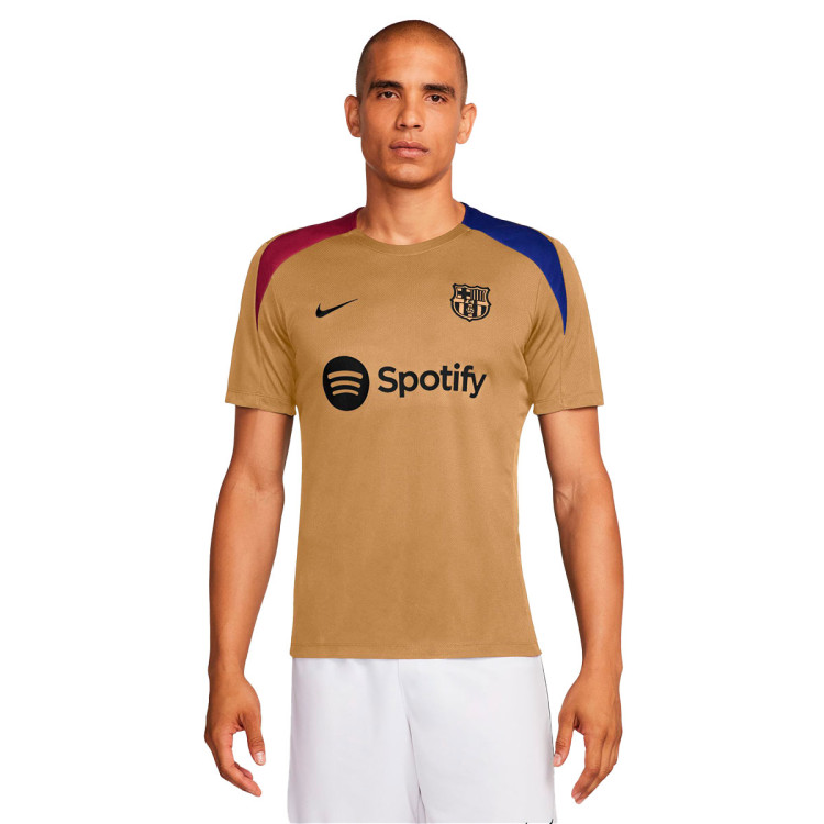 T-Shirt Nike FC Barcelona 2024-2025 Training Club Gold-Noble Red
