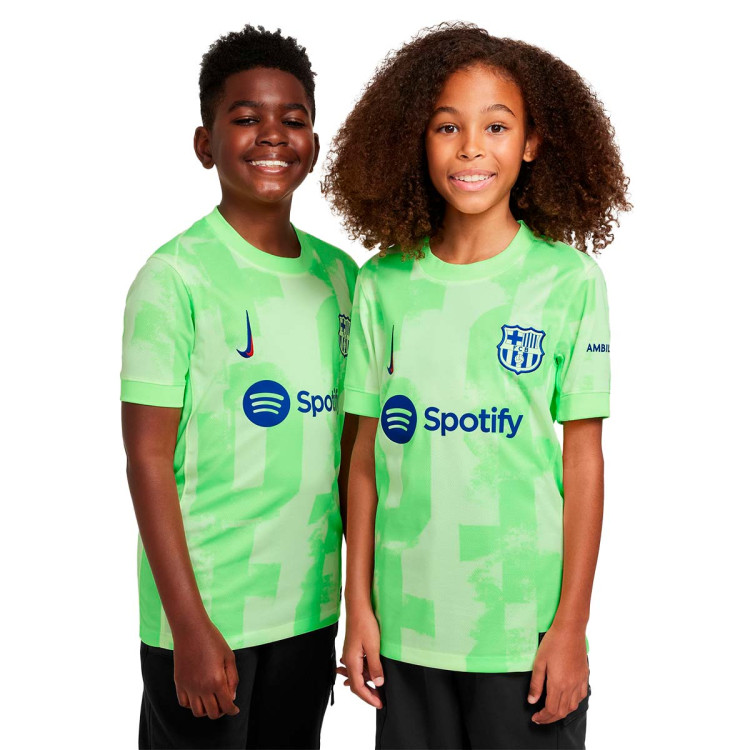 Jersey Nike Kids FC Barcelona 2024-2025 Third Barely Volt-Barely