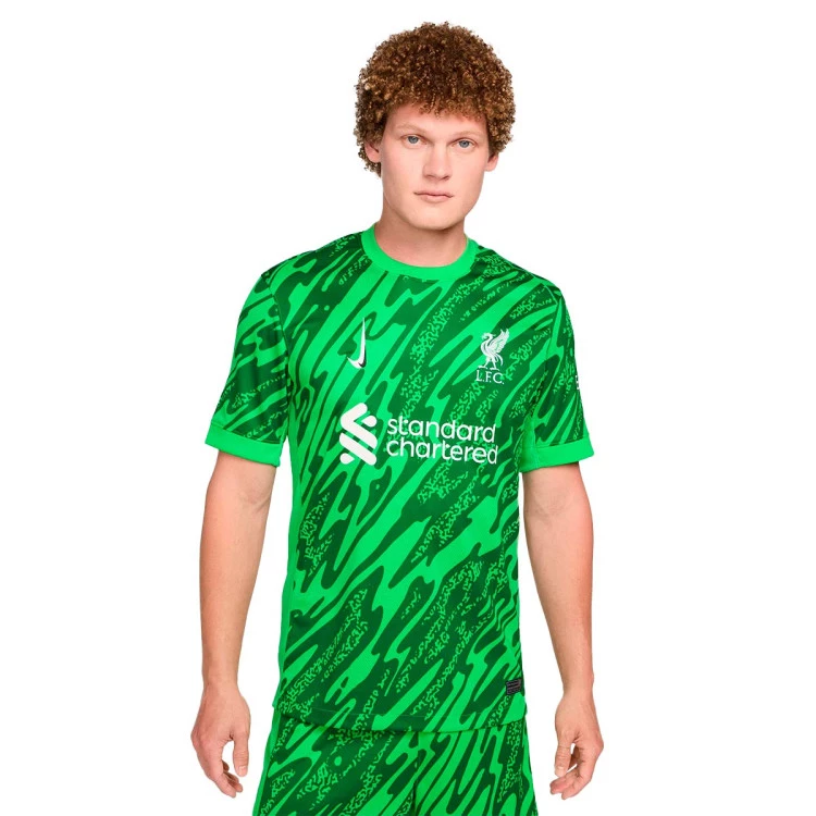 Jersey Nike Liverpool FC Goalkeeper 2024 2025 Third Green Spark Pine Green White Futbol Emotion