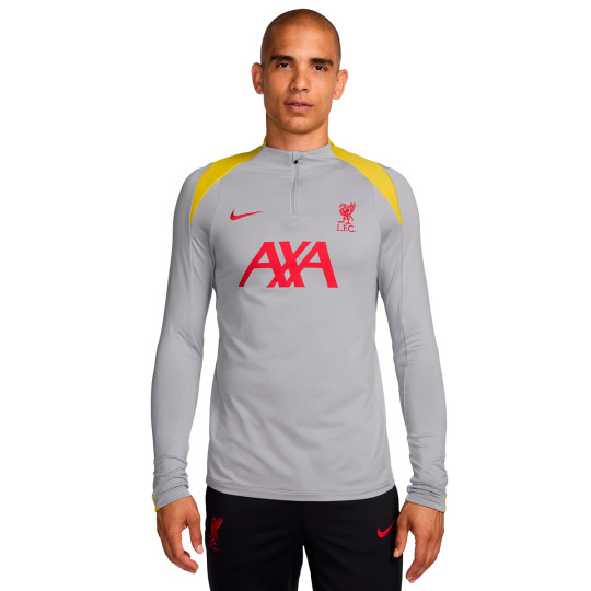 Liverpool Nike トレーニングシャツ グレー/イエロー sudadera-nike-liverpool-fc-