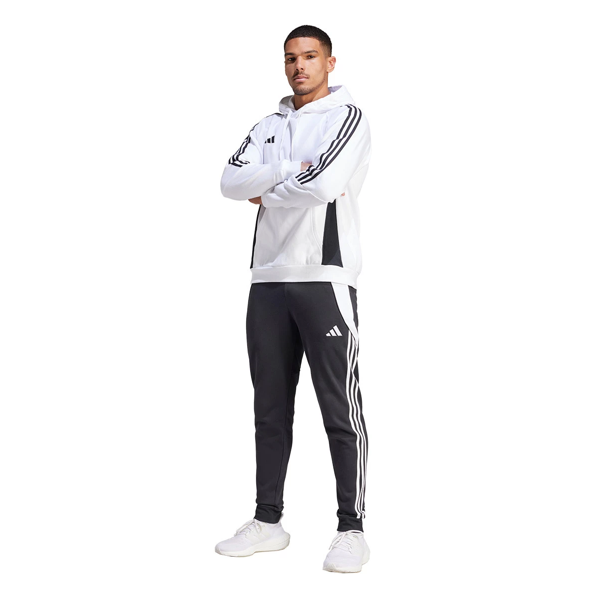 Sweatshirt adidas Con Capucha Tiro 24 Cotton White Black Futbol Emotion