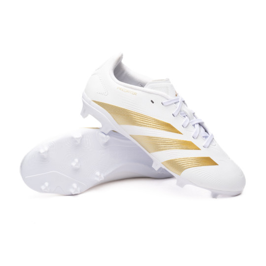 Football Boots adidas Kids Predator League FG White-Gold Met-White