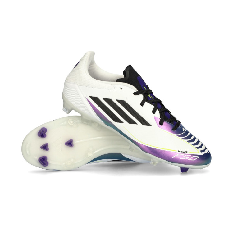 purple and white adidas cleats