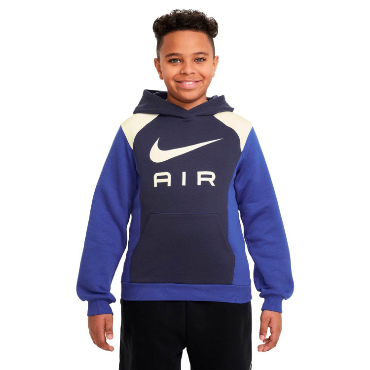 Sudadera Nike Air Niño Midnight Navy-Game Royal-Sail-Sail Fútbol