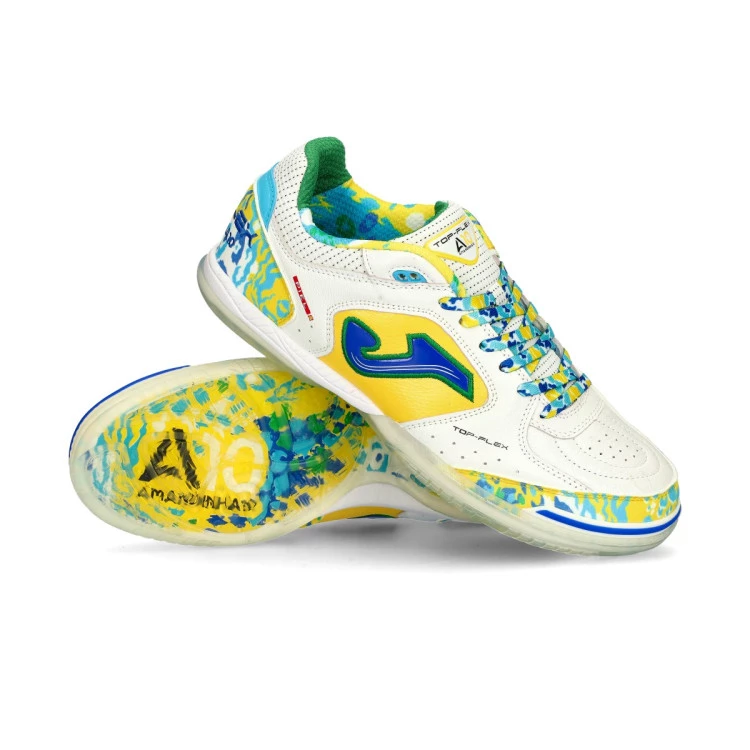 Indoor boots Joma Top Flex Amandinha Blanco Amarillo Futbol Emotion