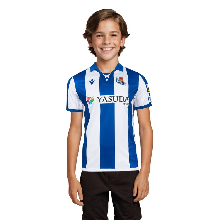 Jersey Macron Kids Real Sociedad 2024-2025 Home Blue-White