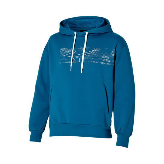 Felpa Mizuno Athletics Graphic Hoody Moroccan Blue Futbol Emotion