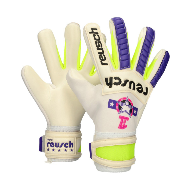 Gloves Reusch Legacy Pro Am Gold X White-Purple - Fútbol Emotion